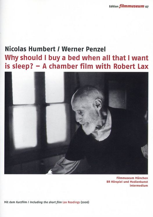 Produktbild: Why should I buy a bed when all that I want is sleep? - A chamber film with Robert Lax - Edition Filmmuseum