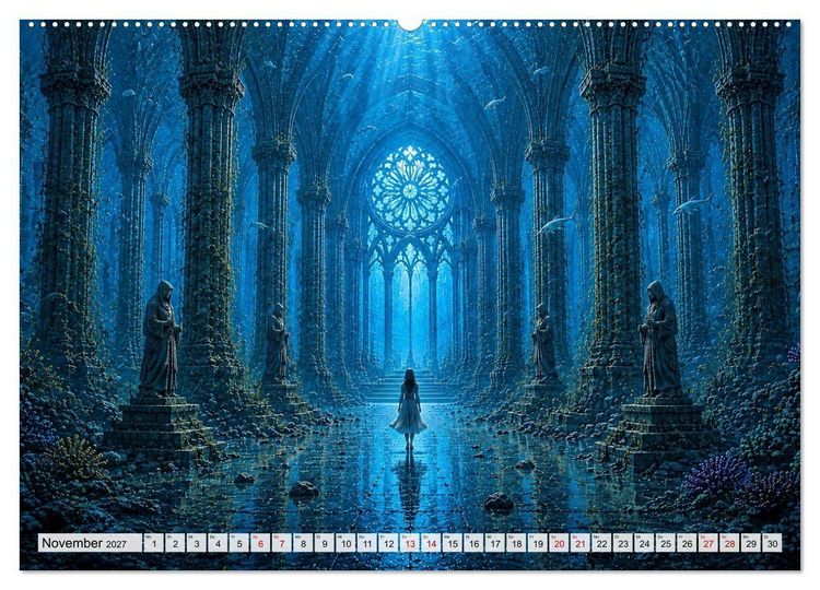 Produktbild: Versunkene Welten &ndash; Mystische Tiefen zwischen Traum und Ewigkeit (Wandkalender 2027 DIN A2 quer), CALVENDO Monatskalender
