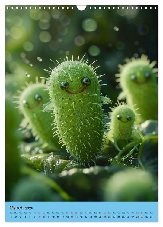 Produktbild: Microbial Cuteness (Wall Calendar 2026 DIN A3 portrait), CALVENDO 12 Month Wall Calendar