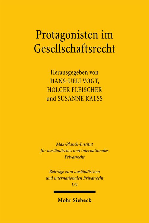 Produktbild: Protagonisten im Gesellschaftsrecht