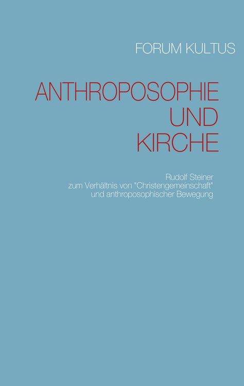 Produktbild: Anthroposophie und Kirche