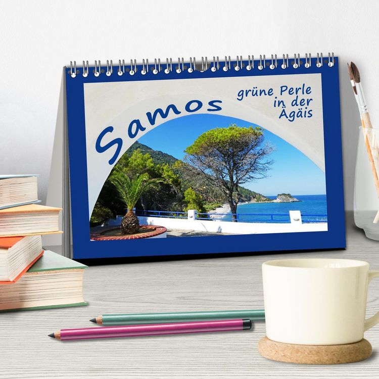Produktbild: Samos - gr&uuml;ne Perle in der &Auml;g&auml;is (Tischkalender 2026 DIN A5 quer), CALVENDO Monatskalender