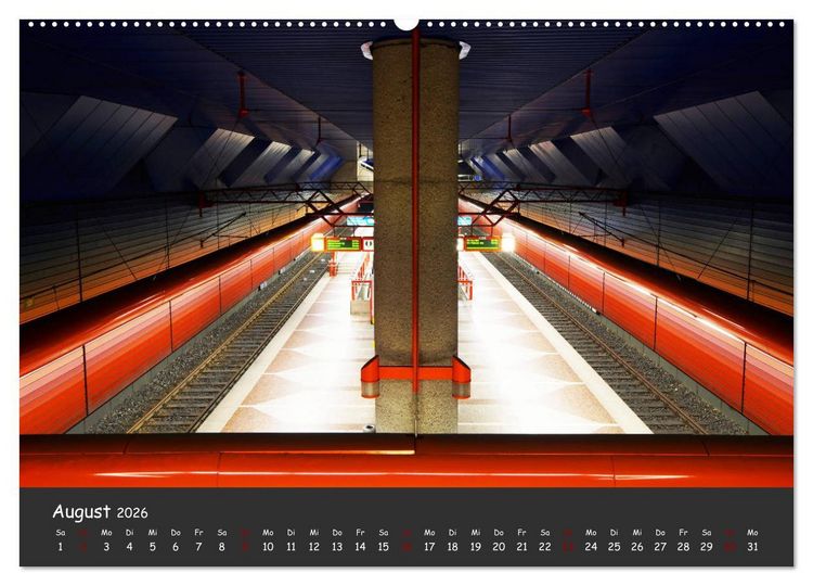 Produktbild: U-Bahn-Stationen des Westens (hochwertiger Premium Wandkalender 2026 DIN A2 quer), Kunstdruck in Hochglanz