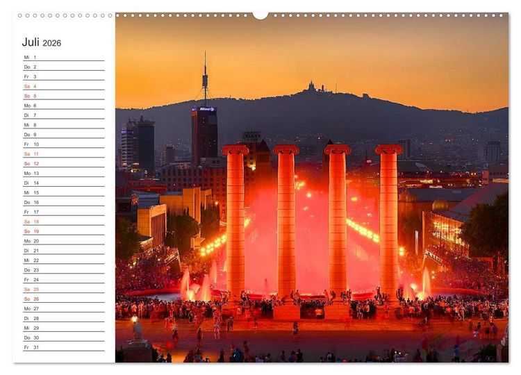 Produktbild: Metropole Barcelona (Wandkalender 2026 DIN A2 quer), CALVENDO Monatskalender