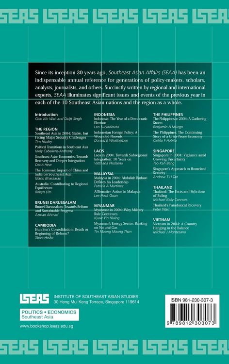 Produktbild: Southeast Asian Affairs 2005