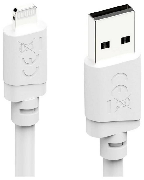 Produktbild: Hama USB-Ladekabel USB 2.0 Apple Lightning Stecker, USB-A Stecker 1m Wei&szlig; 00201800