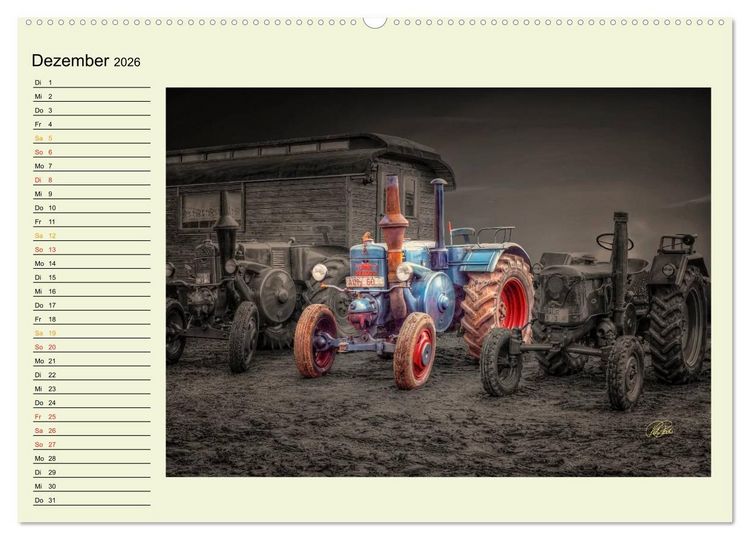 Produktbild: Traktoren - Oldtimer (hochwertiger Premium Wandkalender 2026 DIN A2 quer), Kunstdruck in Hochglanz