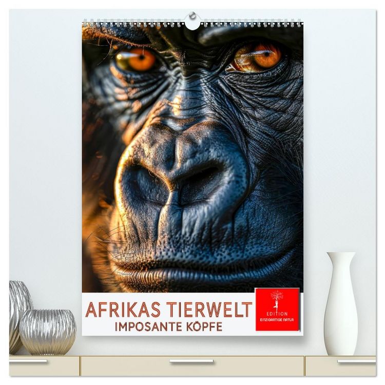 Produktbild: Afrikas Tierwelt - imposante K&ouml;pfe (hochwertiger Premium Wandkalender 2026 DIN A2 hoch), Kunstdruck in Hochglanz