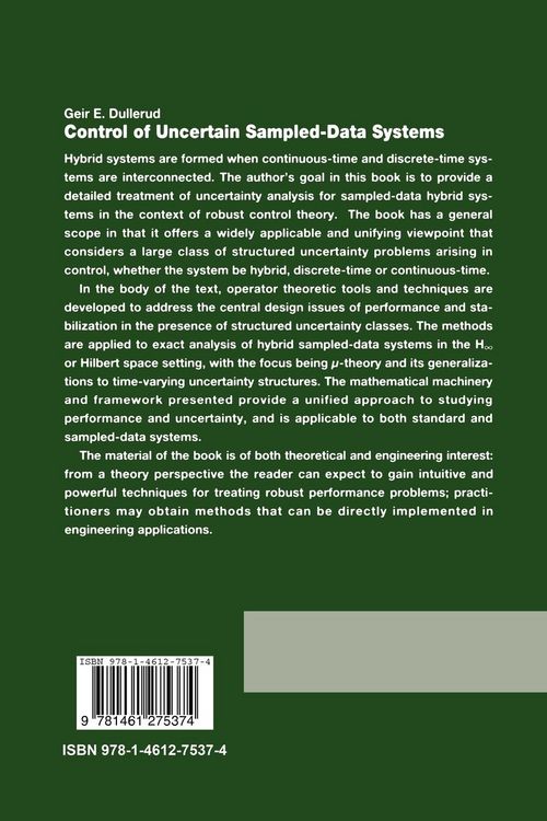 Produktbild: Control of Uncertain Sampled-Data Systems