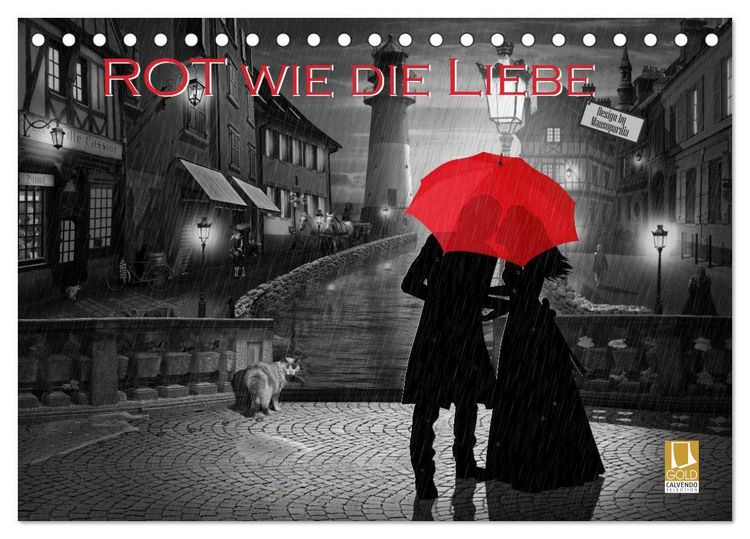 Produktbild: Rot wie die Liebe by Mausopardia (Tischkalender 2026 DIN A5 quer), CALVENDO Monatskalender