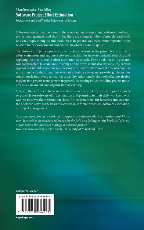 Produktbild: Software Project Effort Estimation