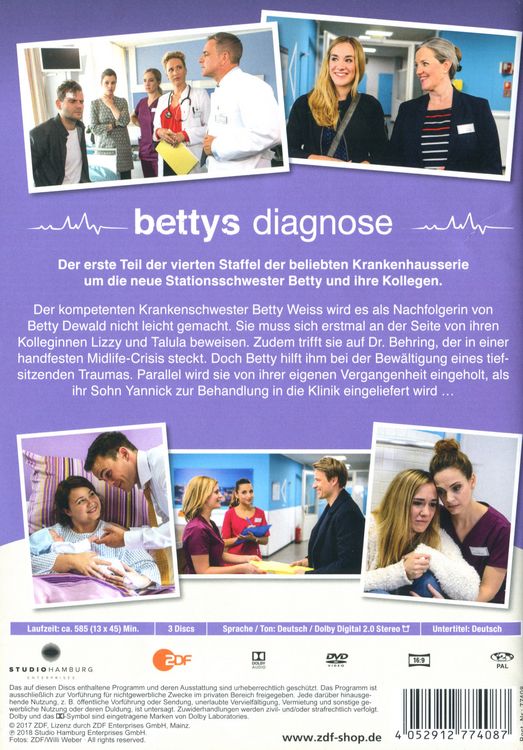 Produktbild: Bettys Diagnose - Staffel 4.1 [3 DVDs]