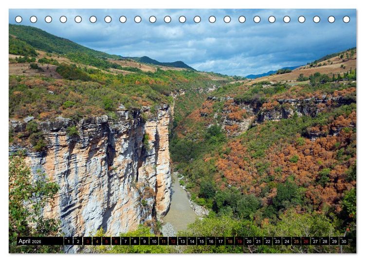 Produktbild: Landschaften in Albanien (Tischkalender 2026 DIN A5 quer), CALVENDO Monatskalender
