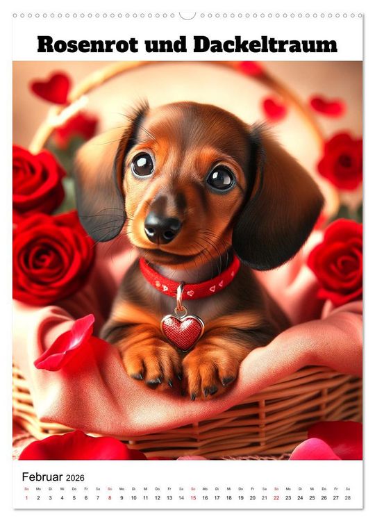 Produktbild: Hundewelpen zum Verlieben (Wandkalender 2026 DIN A2 hoch), CALVENDO Monatskalender
