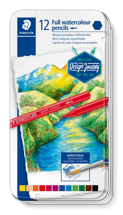 Produktbild: STAEDTLER wasservermalbarer Vollfarbstift, 12er Set