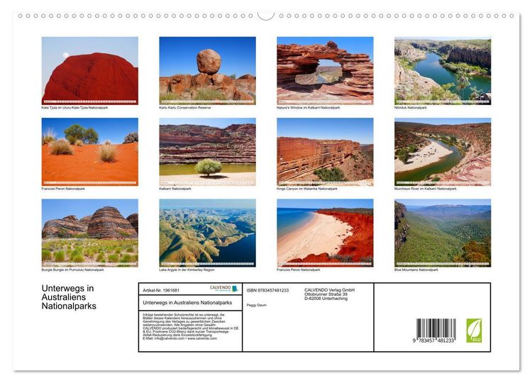 Produktbild: Unterwegs in Australiens Nationalparks (hochwertiger Premium Wandkalender 2026 DIN A2 quer), Kunstdruck in Hochglanz