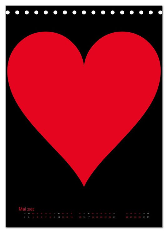 Produktbild: Foto- und Bastelkalender "LIEBE" in der Farbe Schwarz (Tischkalender 2026 DIN A5 hoch), CALVENDO Monatskalender