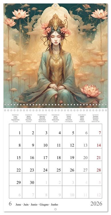Produktbild: Beaut&eacute;s florales (Calendrier mural carr&eacute; 2026 30x30 cm) Calendrier double avec une page pour vos prises de notes