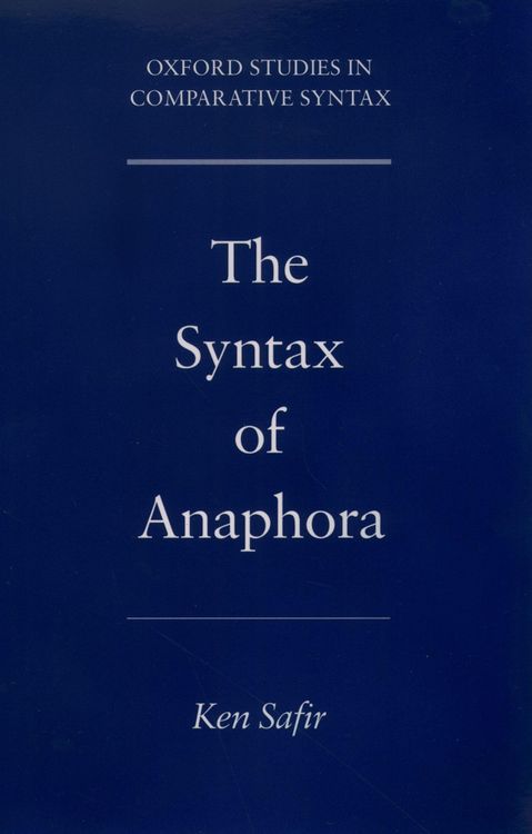 Produktbild: The Syntax of Anaphora