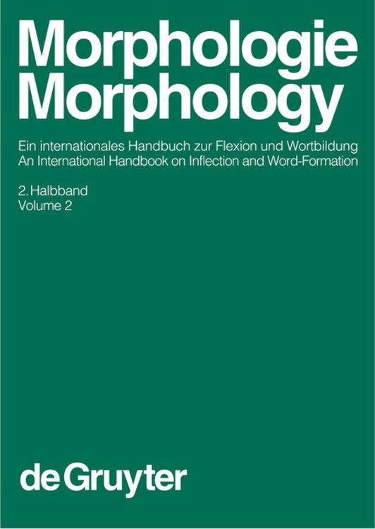 Produktbild: Morphologie / Morphology. 2. Halbband