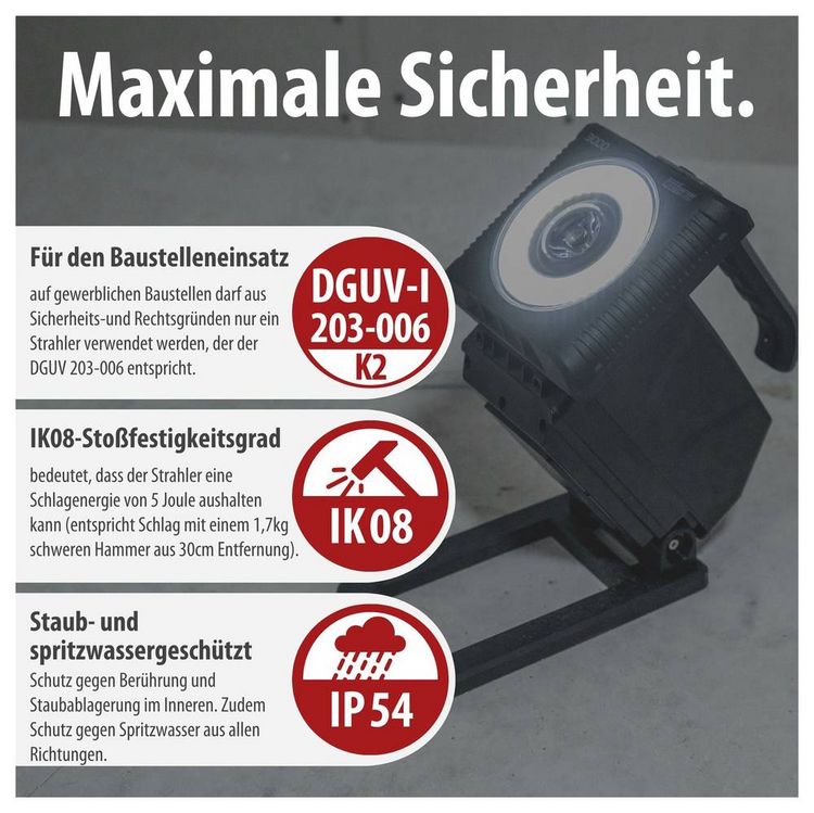Produktbild: Brennenstuhl Multi Battery HL 3000 Akku-Baustrahler 20W 2160lm Tageslichtwei&szlig; 1173730000