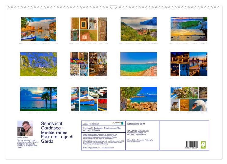 Produktbild: Sehnsucht Gardasee - Mediterranes Flair am Lago di Garda (Wandkalender 2026 DIN A2 quer), CALVENDO Monatskalender