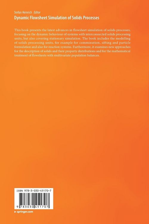 Produktbild: Dynamic Flowsheet Simulation of Solids Processes