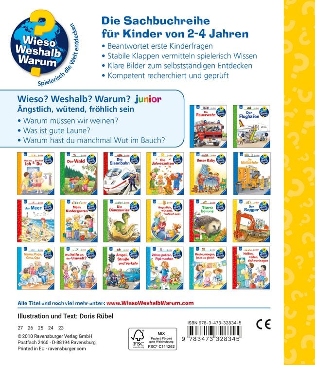 Produktbild: &Auml;ngstlich, w&uuml;tend, fr&ouml;hlich sein / Wieso? Weshalb? Warum? Junior Bd. 32