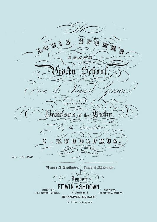 Produktbild: Louis Spohr's Grand Violin School. (Facsimile reprint from c.1890 edition).