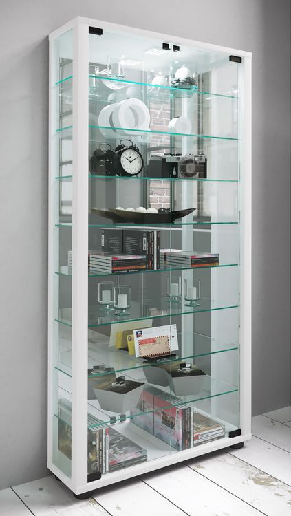 Produktbild: Glas Stand Vitrine Sammelvitrine Lumo Maxi Spiegel