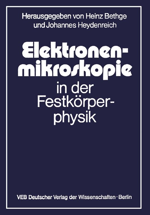 Produktbild: Elektronenmikroskopie in der Festk&ouml;rperphysik