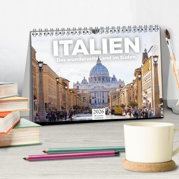 Produktbild: Italien - Das wundervolle Land im S&uuml;den. (Tischkalender 2026 DIN A5 quer), CALVENDO Monatskalender