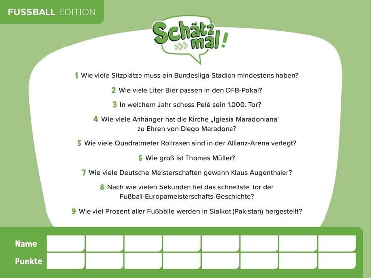 Produktbild: Sch&auml;tz mal! Fu&szlig;ball Edition