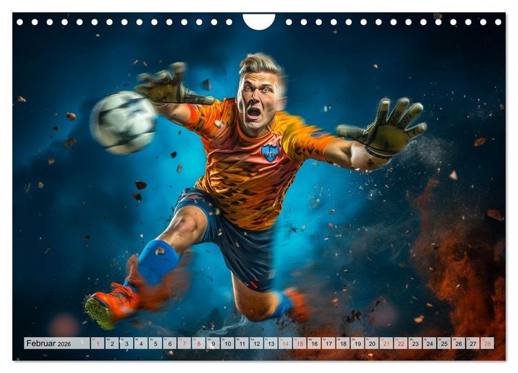 Produktbild: Fussball - Tormann in Aktion (Wandkalender 2026 DIN A4 quer), CALVENDO Monatskalender