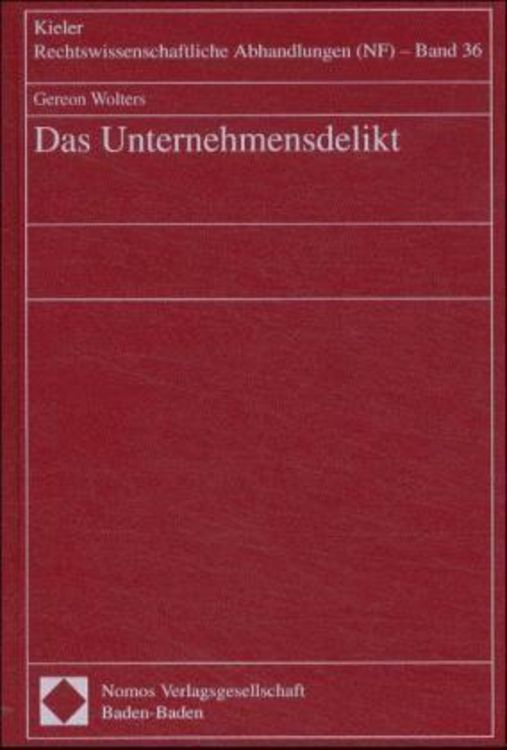 Produktbild: Das Unternehmensdelikt