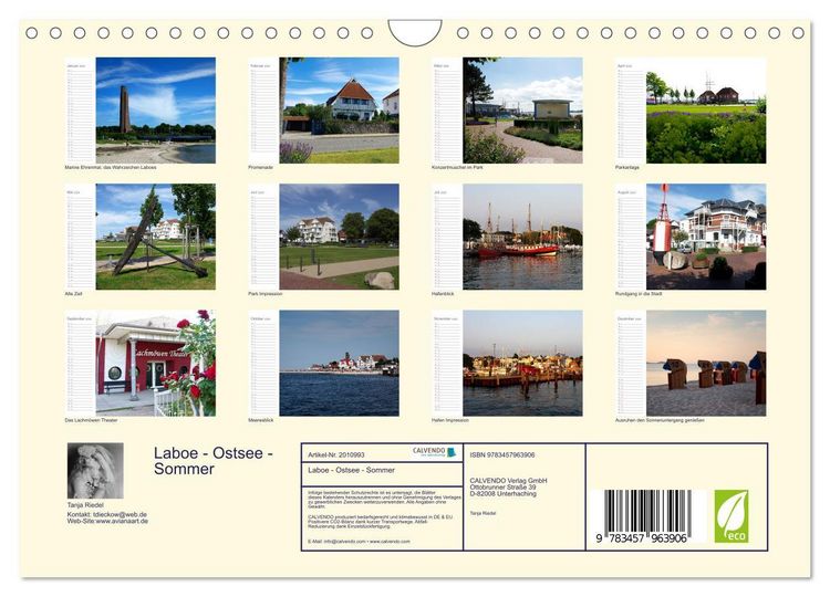 Produktbild: Laboe - Ostsee - Sommer (Wandkalender 2026 DIN A4 quer), CALVENDO Monatskalender