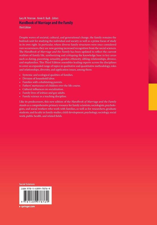 Produktbild: Handbook of Marriage and the Family