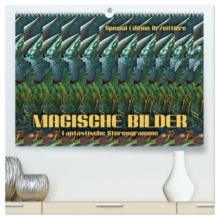 Produktbild: Magische Bilder - fantastische Stereogramme (hochwertiger Premium Wandkalender 2026 DIN A2 quer), Kunstdruck in Hochglanz