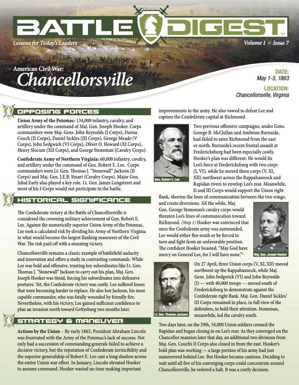Produktbild: Battle Digest: Chancellorsville