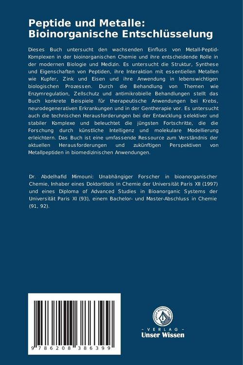 Produktbild: Peptide und Metalle: Bioinorganische Entschl&uuml;sselung