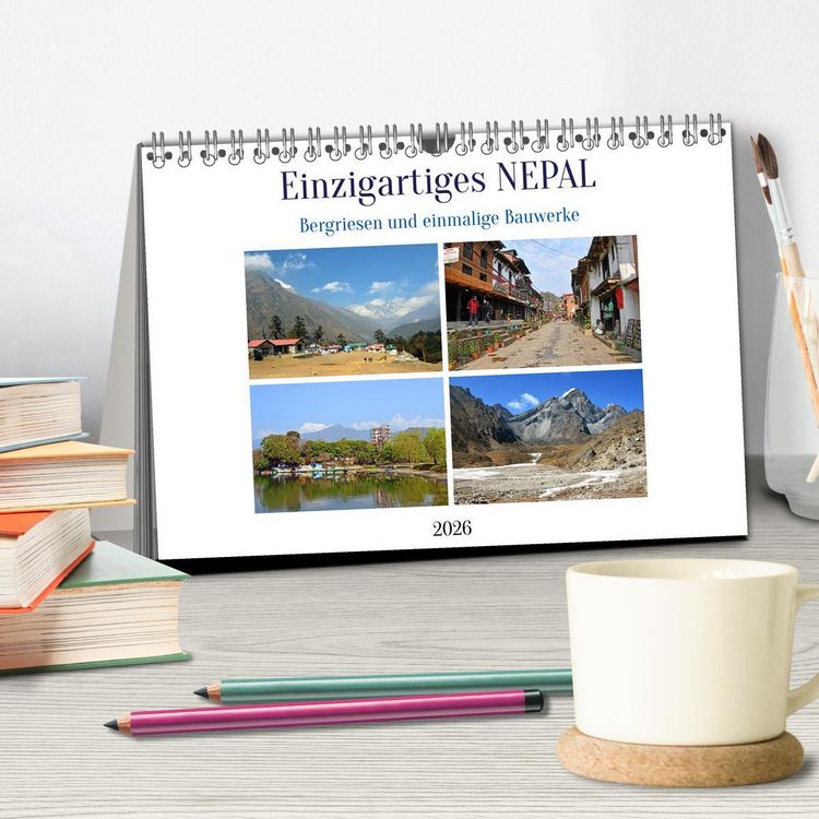 Produktbild: Einzigartiges NEPAL (Tischkalender 2026 DIN A5 quer), CALVENDO Monatskalender