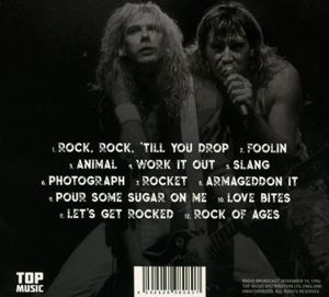 Lets Get Rocked In Sheffield,1996/FM Broadcast von Def Leppard (CD