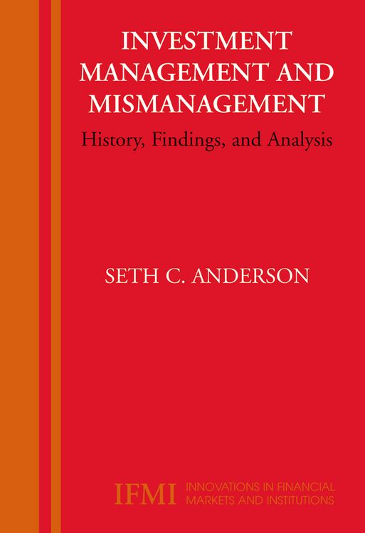 Produktbild: Investment Management and Mismanagement
