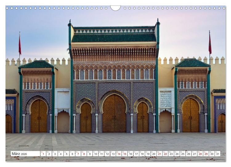 Produktbild: Marokko, ein lebendiges Mosaik voller Farben. (Wandkalender 2026 DIN A3 quer), CALVENDO Monatskalender