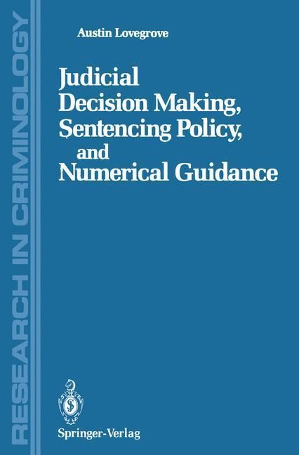 Produktbild: Judicial Decision Making, Sentencing Policy, and Numerical Guidance