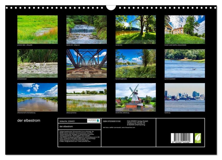 Produktbild: der elbestrom (Wandkalender 2027 DIN A3 quer), CALVENDO Monatskalender