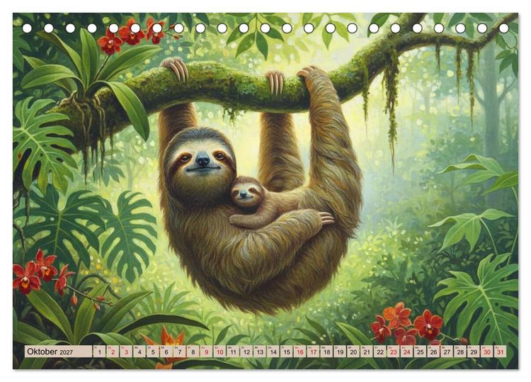 Produktbild: S&uuml;damerikas Tiere wie aus alten B&uuml;chern (Tischkalender 2027 DIN A5 quer), CALVENDO Monatskalender