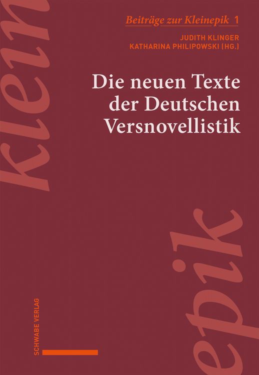 Produktbild: Die neuen Texte der Deutschen Versnovellistik