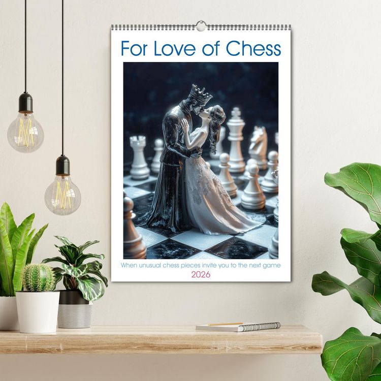 Produktbild: For Love of Chess (Wall Calendar 2026 DIN A2 portrait), CALVENDO 12 Month Wall Calendar