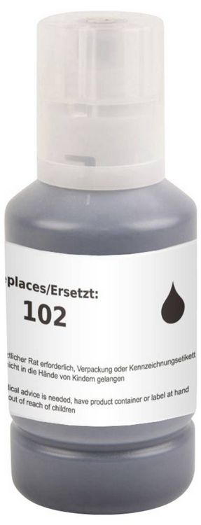 Produktbild: Renkforce Nachf&uuml;lltinte ersetzt Epson Epson 102 Kompatibel Schwarz 127 ml RF-EINK102BK RF-6728542